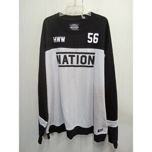 Parish Nation Mens Black/White Hockey Jersey Style Shirt (Size 5Xl)